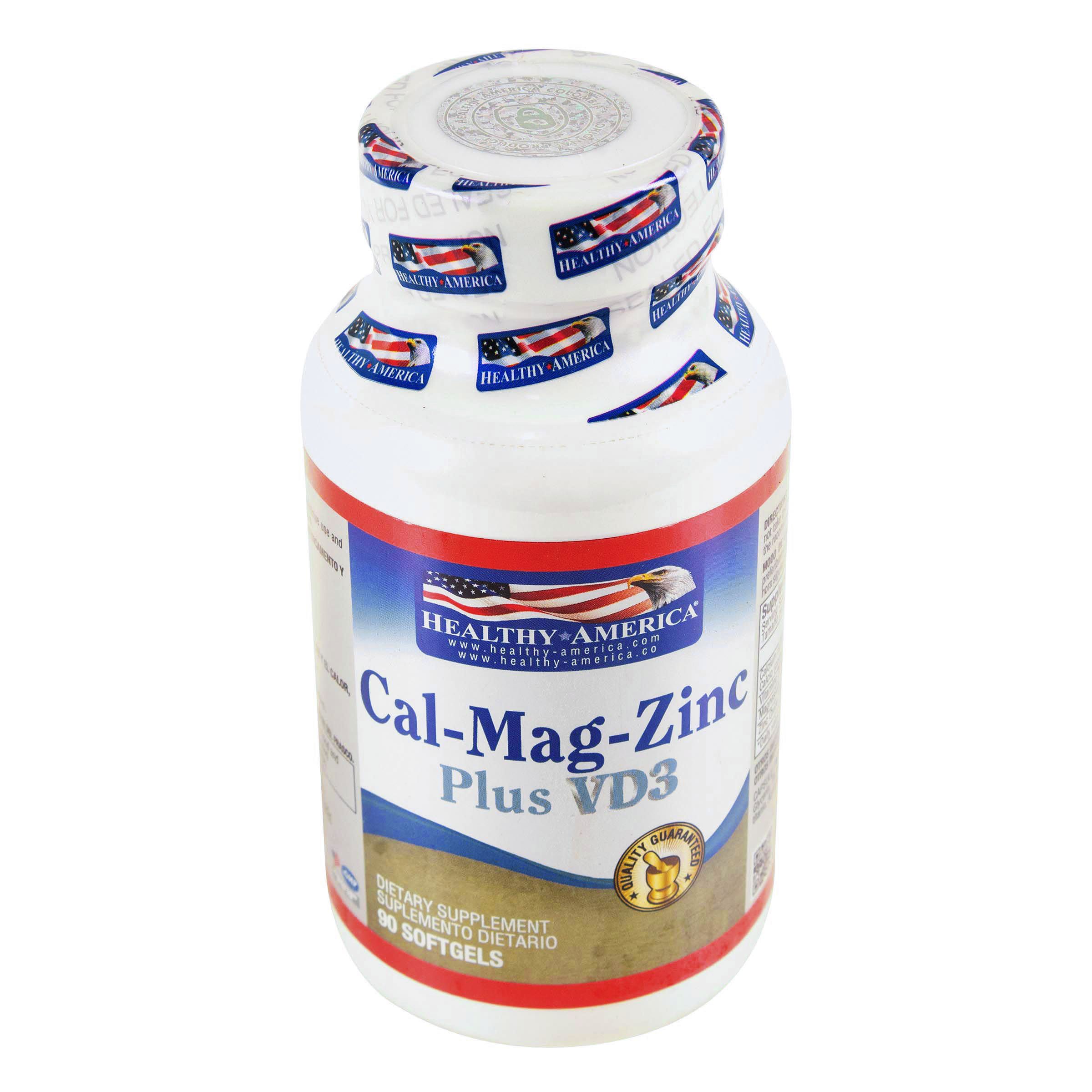 CAL MAG ZINC PLUS V D3 90 CAP HEALTHY AMERICA 5