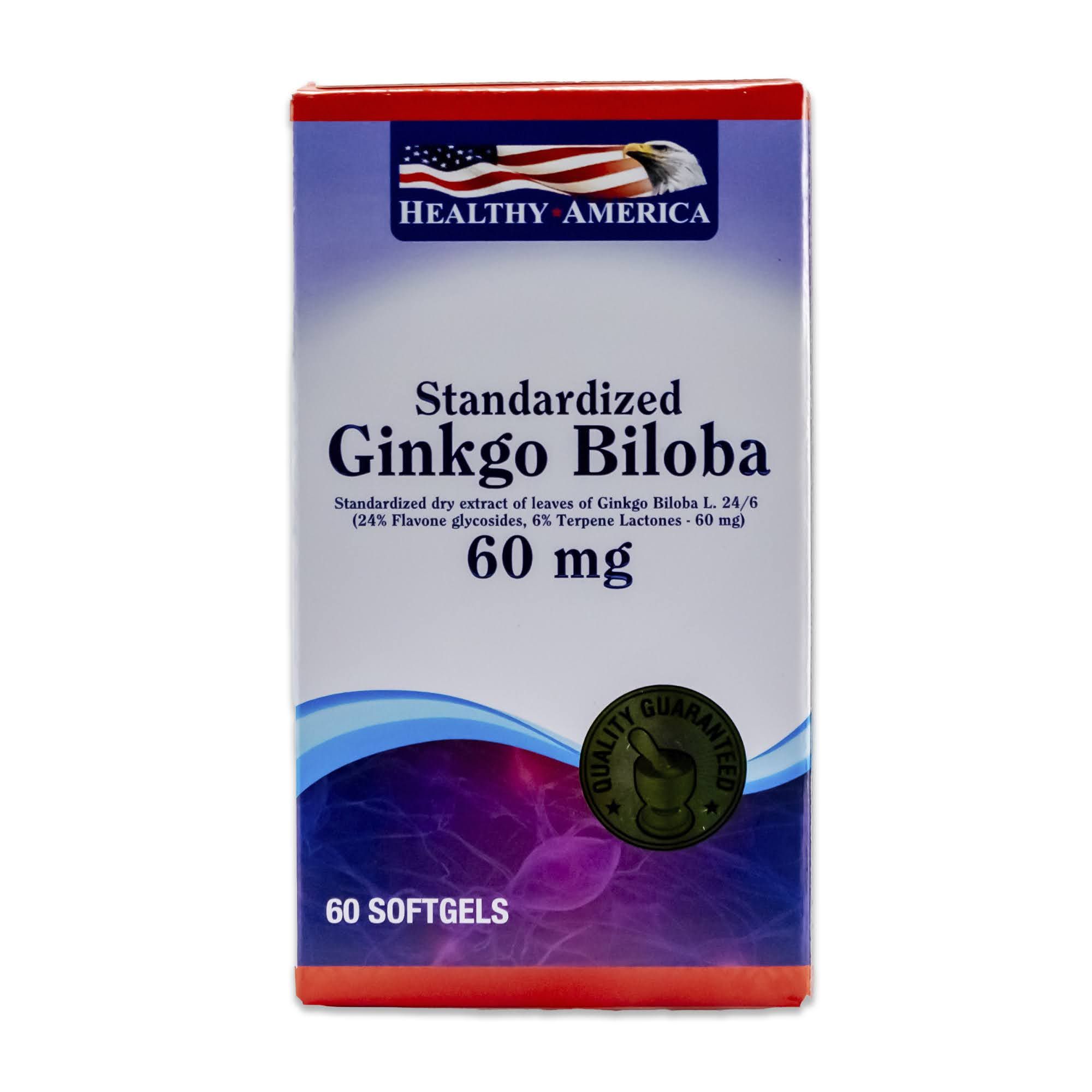 GINKGO BILOBA 60 MG X 60 CAP HEALTHY AMERICA