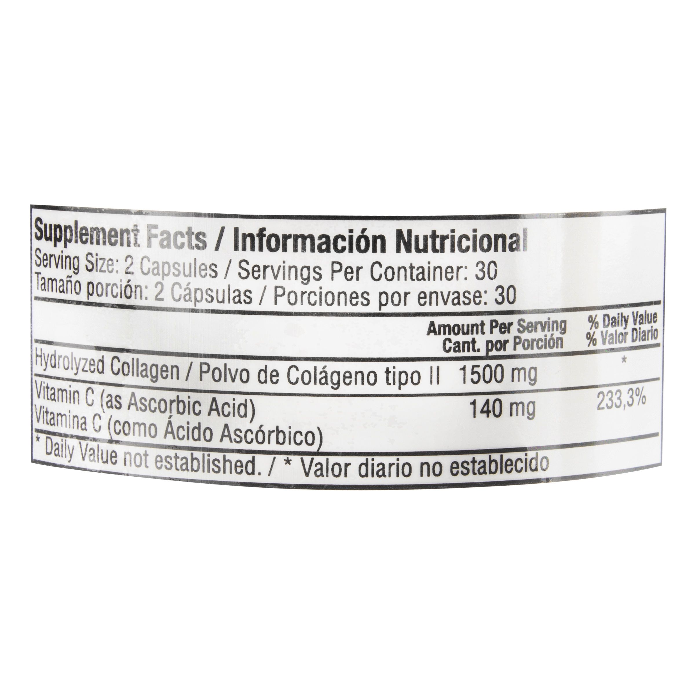 HYDROLYZED COLLAGEN 1500 MG PLUS VITAMIN C 60 CAP HEALTHY AMERICA 6