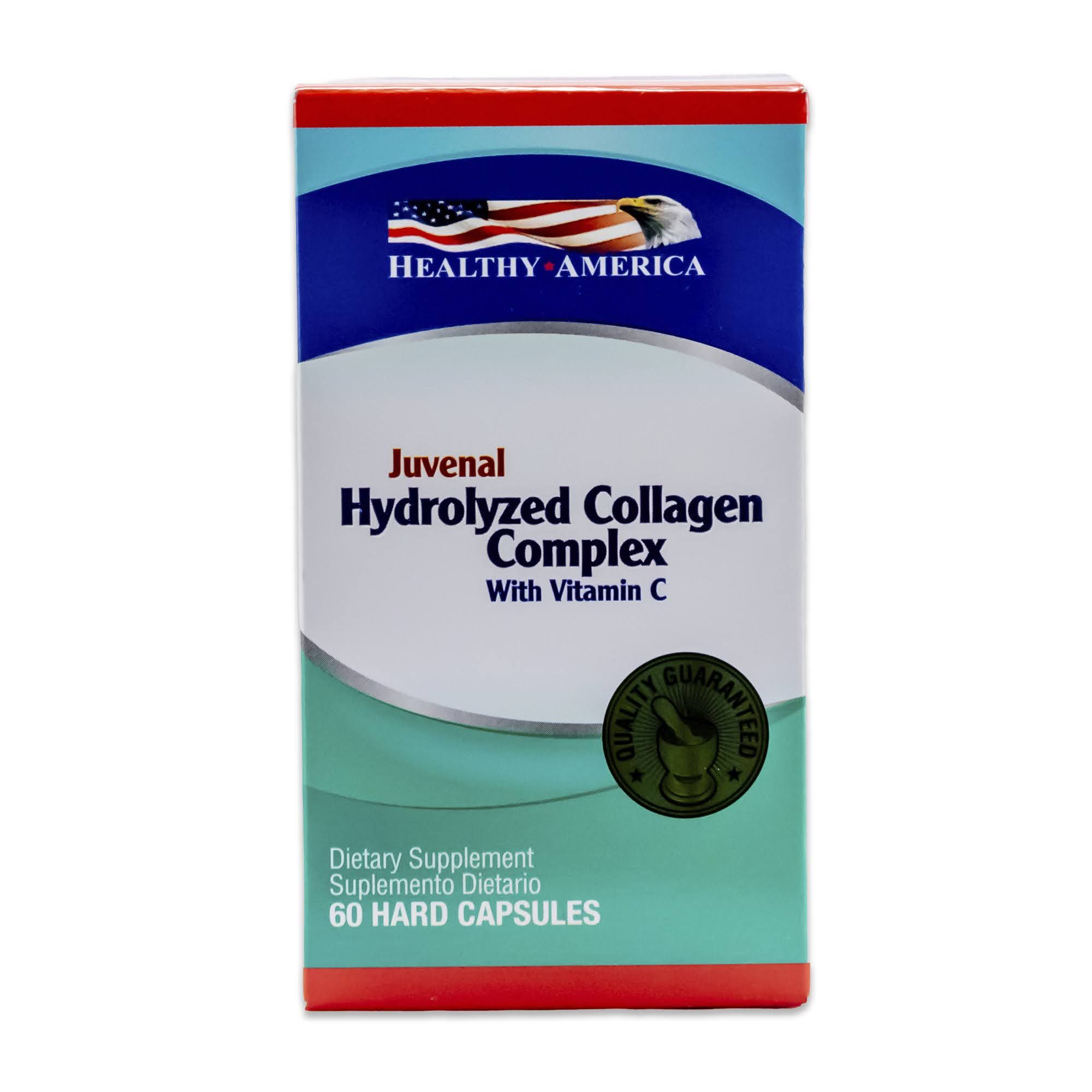 HYDROLYZED COLLAGEN 1500 MG PLUS VITAMIN C 60 CAP HEALTHY AMERICA 7