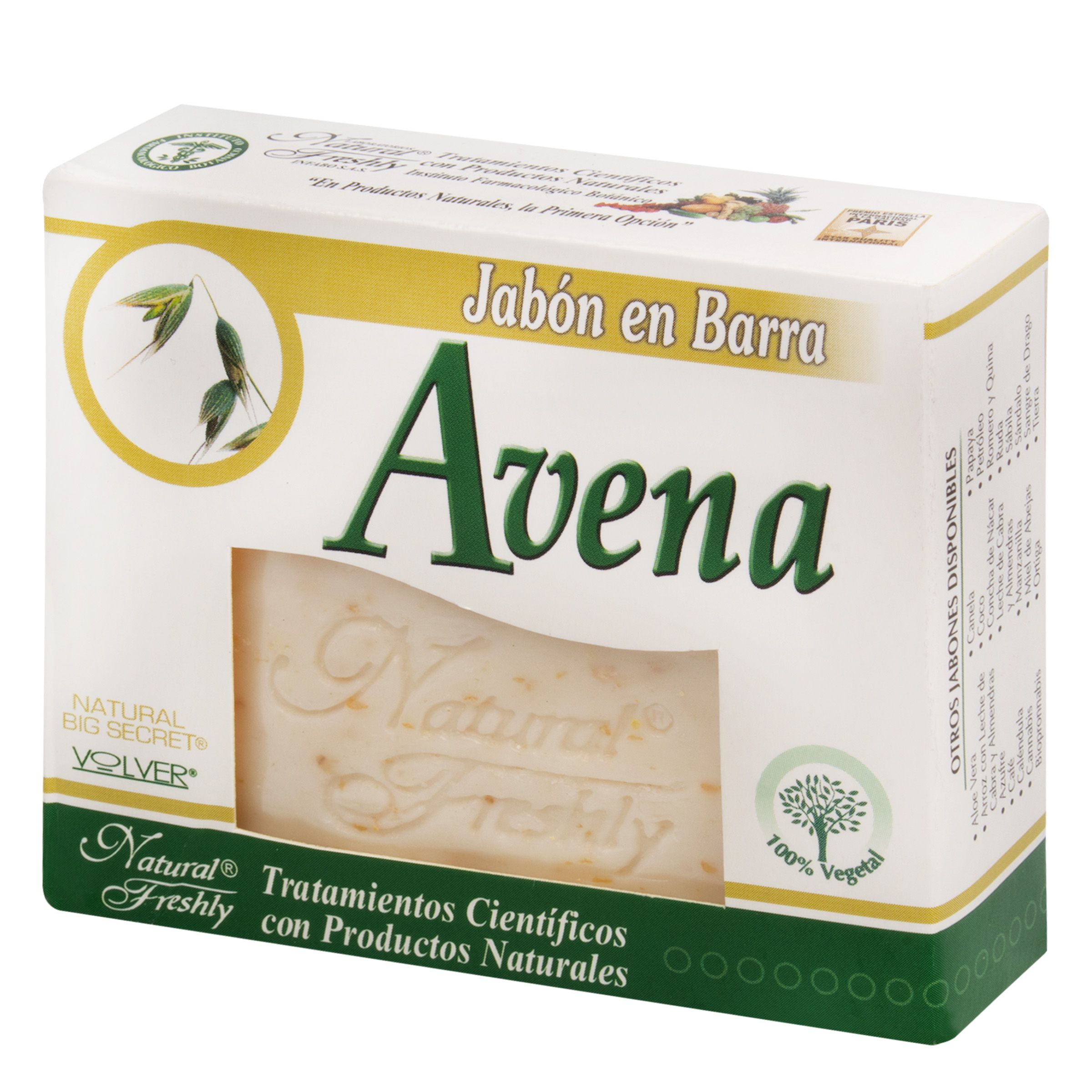 JABON DE AVENA BARRA 90 G NATURAL FRESHLY 7