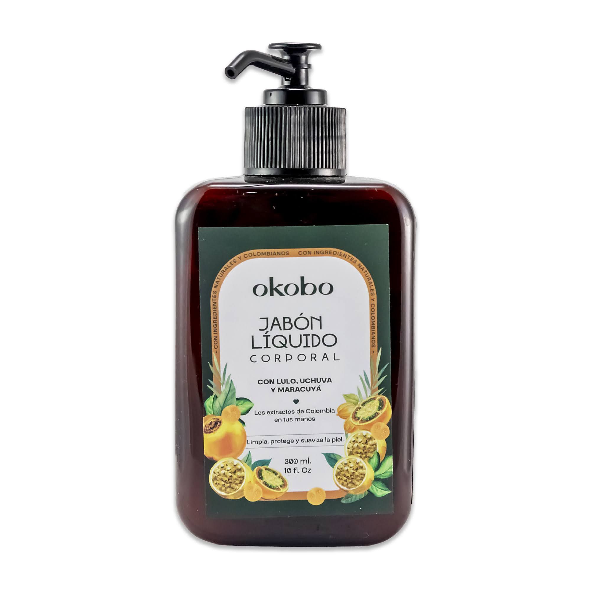 JABON LIQUIDO CORPORAL CON LULO, UCHUVA Y MARACUYA POTE X 30 ML