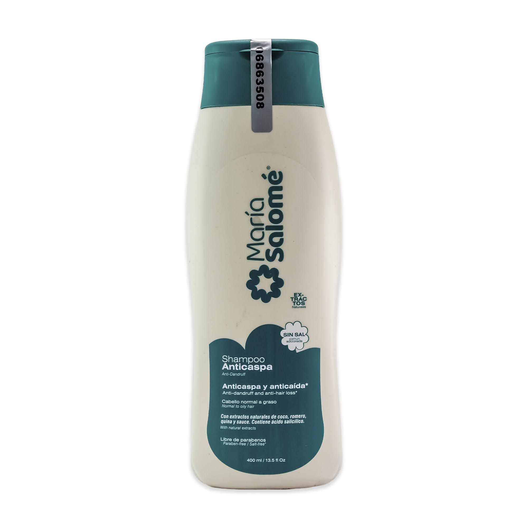 SHAMPOO MARIA SALOME CONTROL CASPA SIN SAL POTE * 400 ml LAB. MARIA SALOME