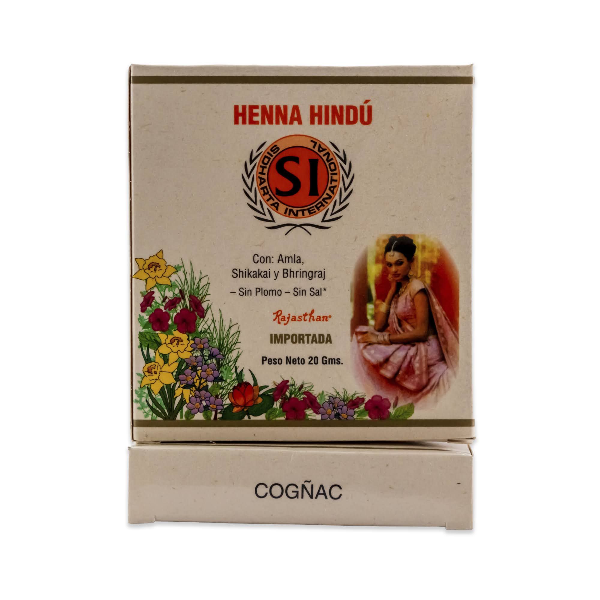 TINTE HENNA  -  COGÑAC  SIDHARTA INTERNATIONAL  S.A.S. CAJA X 20 GR