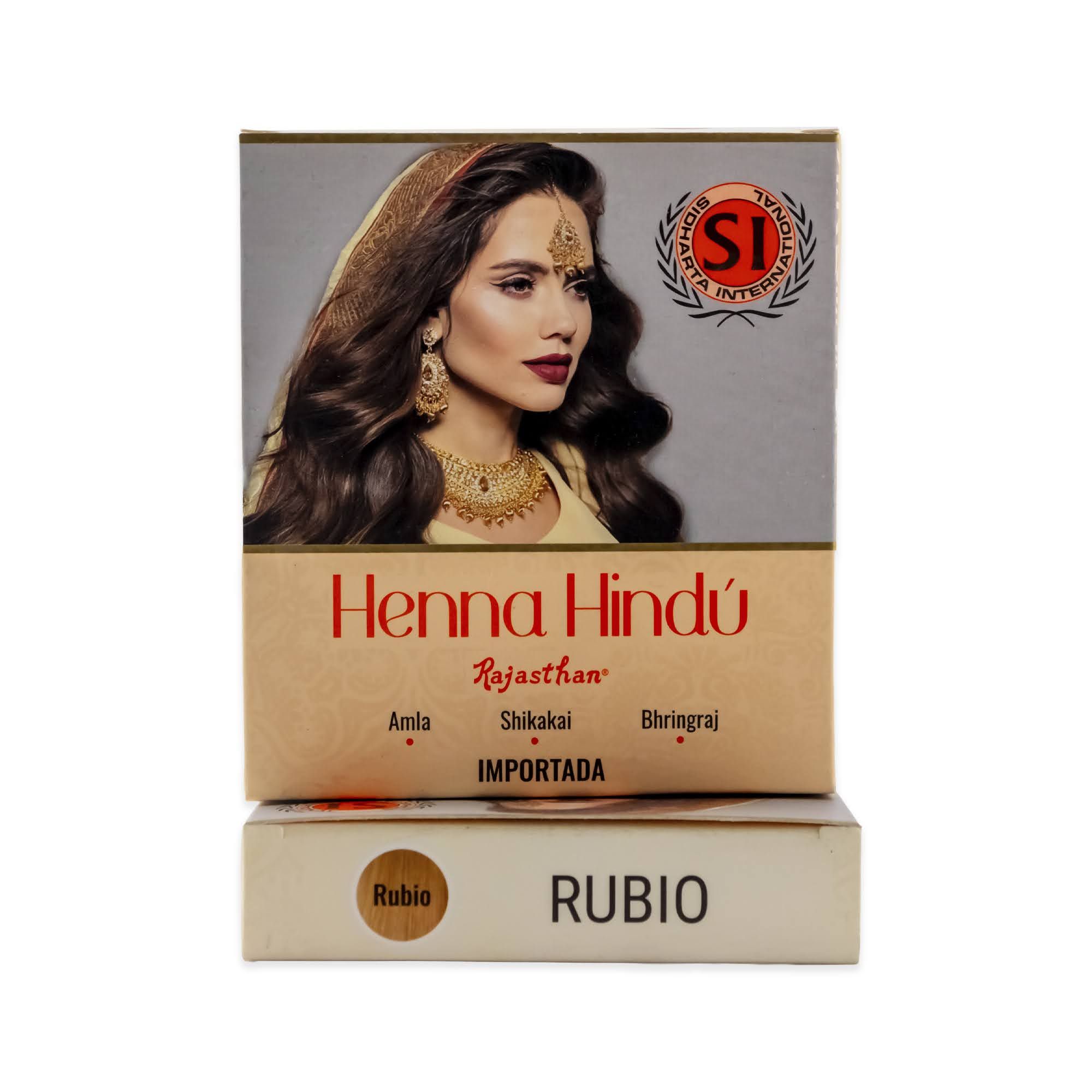 TINTE HENNA  -  RUBIA  SIDHARTA INTERNATIONAL  S.A.S.CAJA X 20 GR