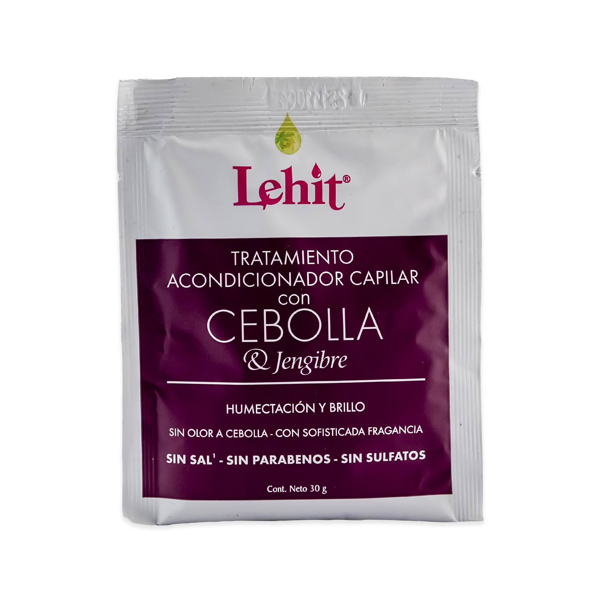 TRATAMIENTO ACONDICIONADOR CON CEBOLLA Y JENGIBRE LEHIT SOBRE X 30 GR