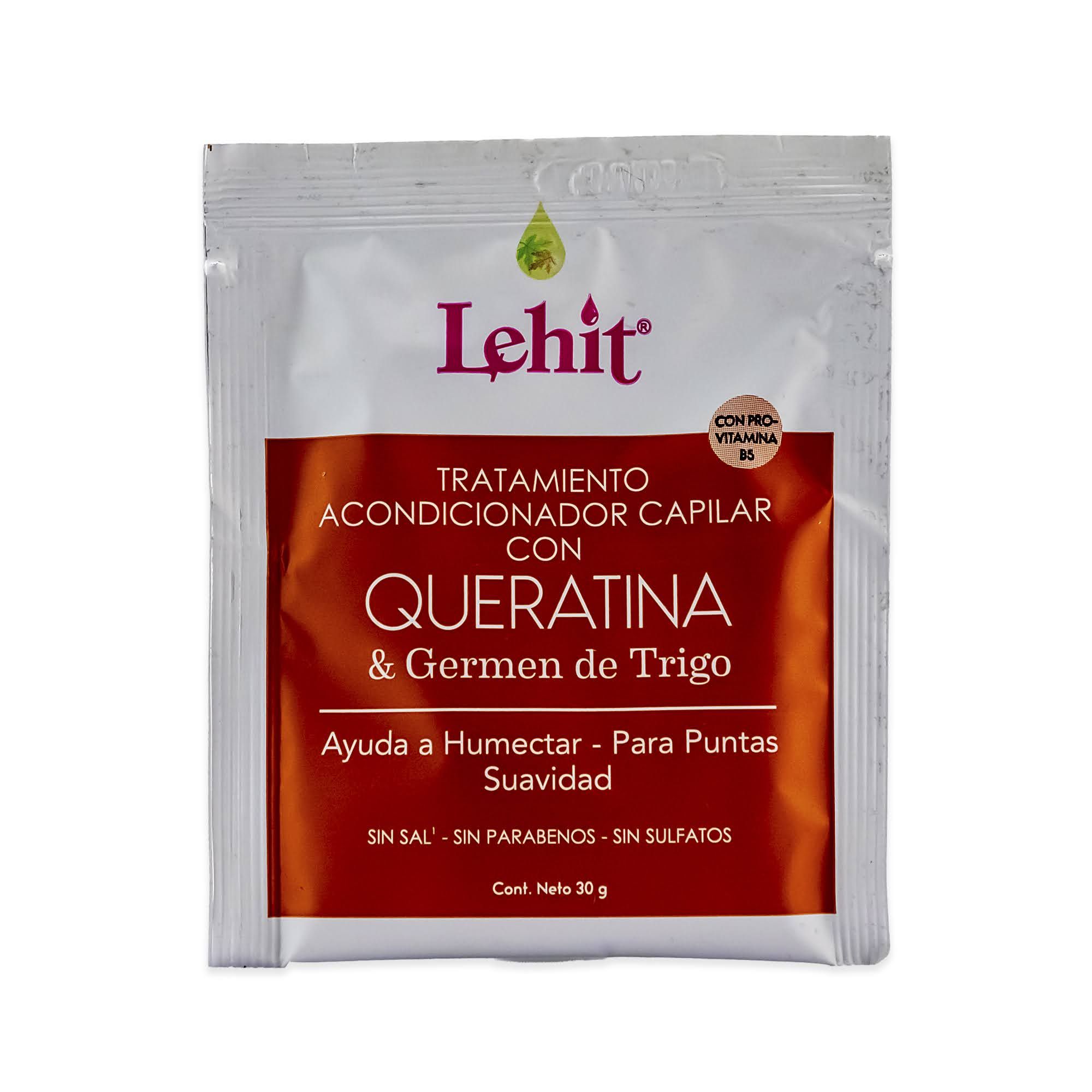 TRATAMIENTO ACONDICIONADOR CON QUERATINA LEHIT SOBRE X 30 GR