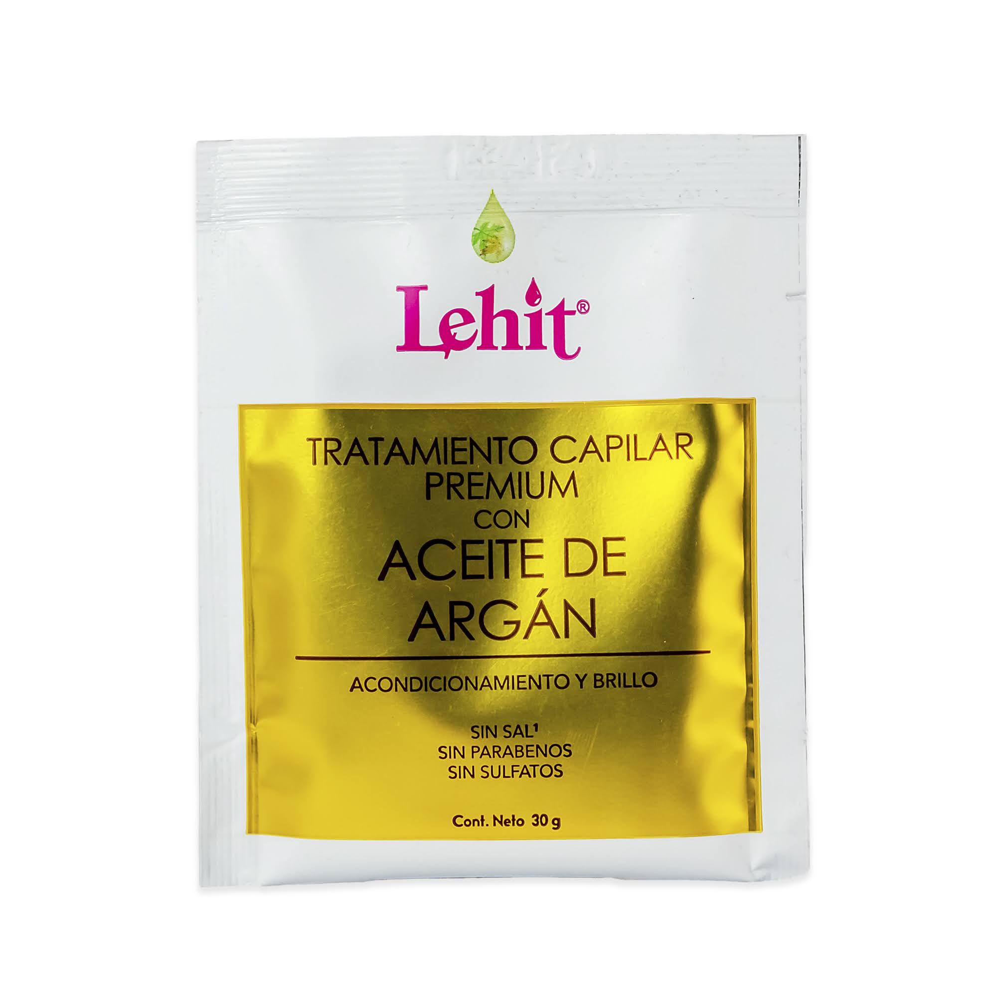 TRATAMIENTO CAPILAR CON ACEITE DE ARGAN LEHIT SOBRE X 30 GRS