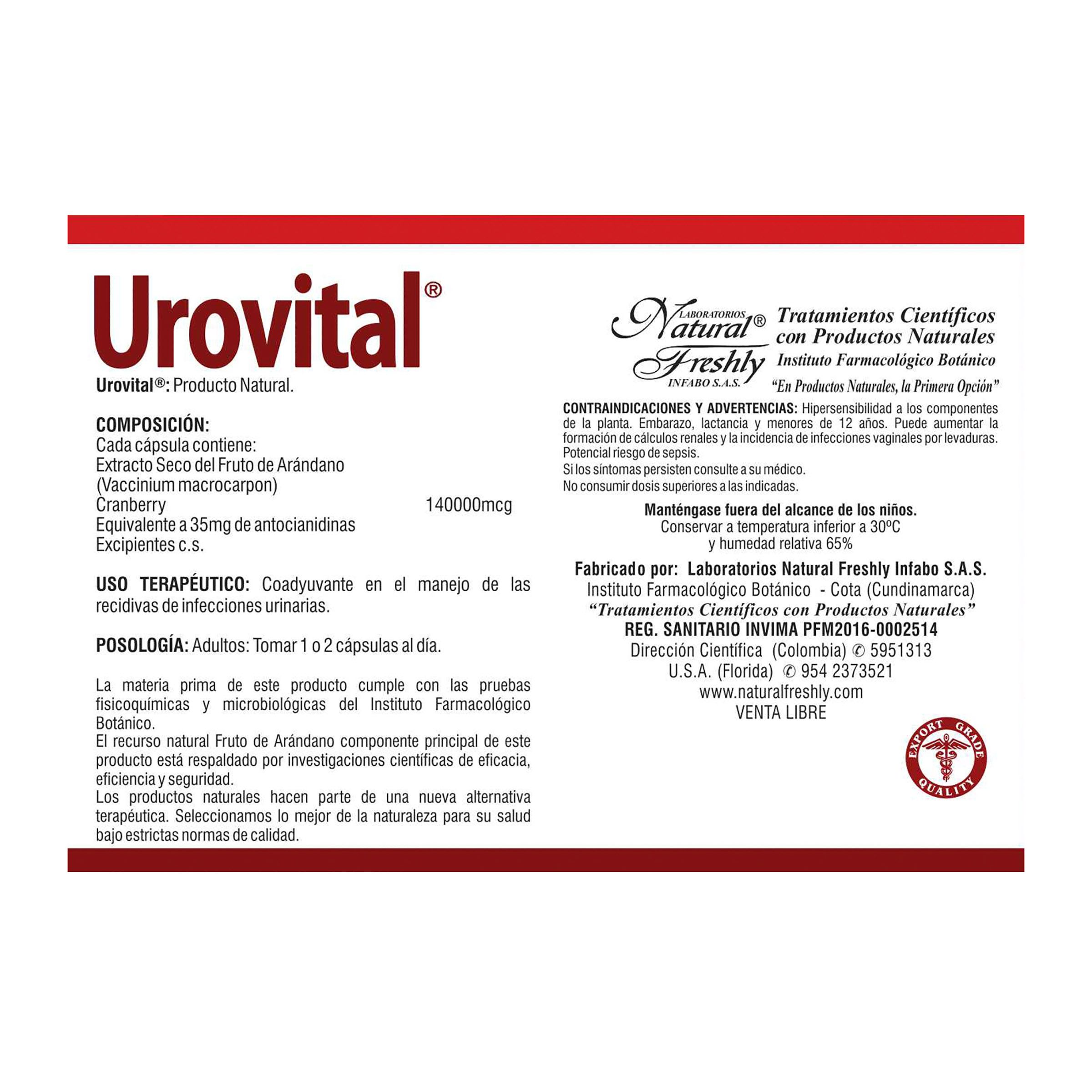 UROVITAL CAJA * 60 CAP 2