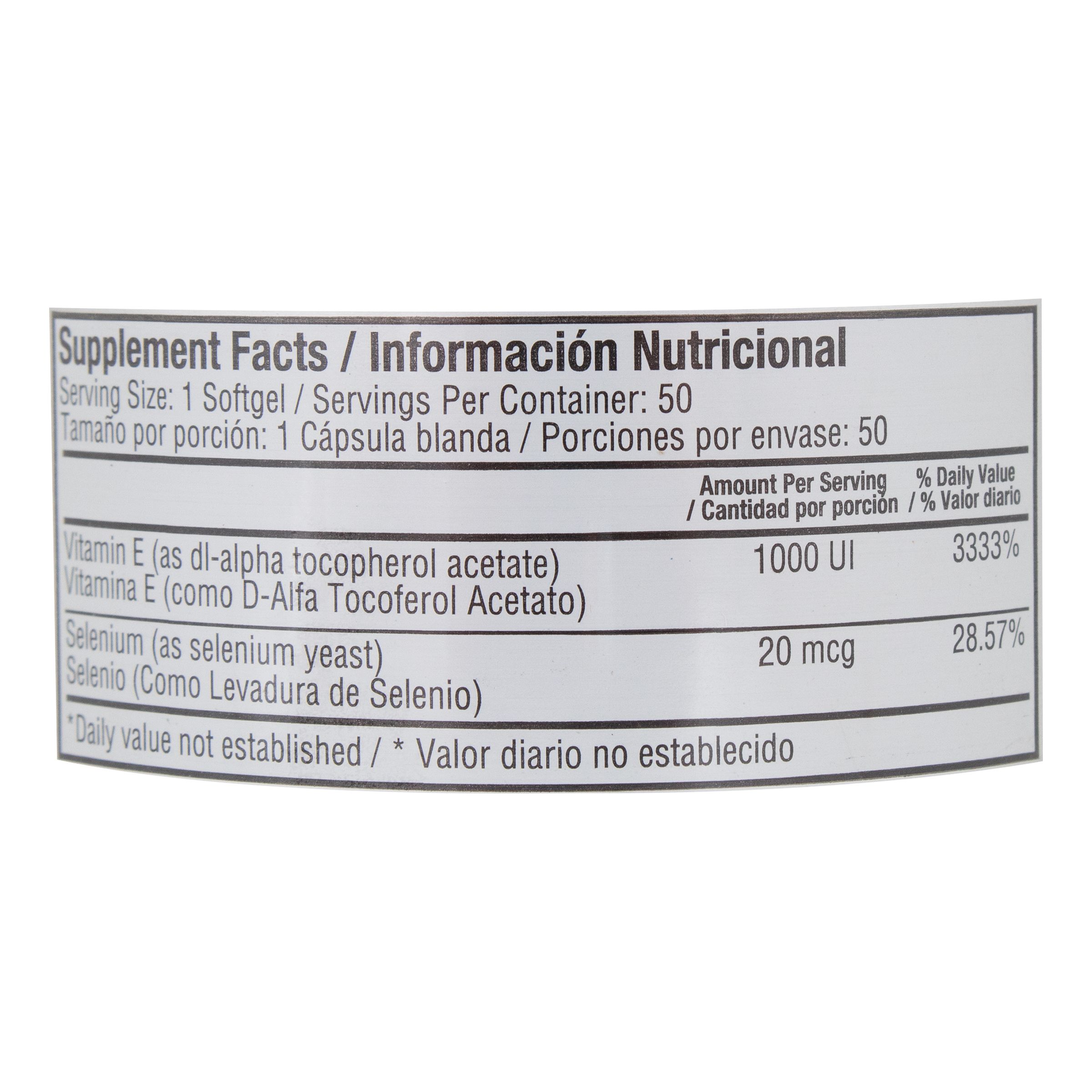 VITAMINA E 1000 U.I + SELENIO X 50 SOFTGEL 7