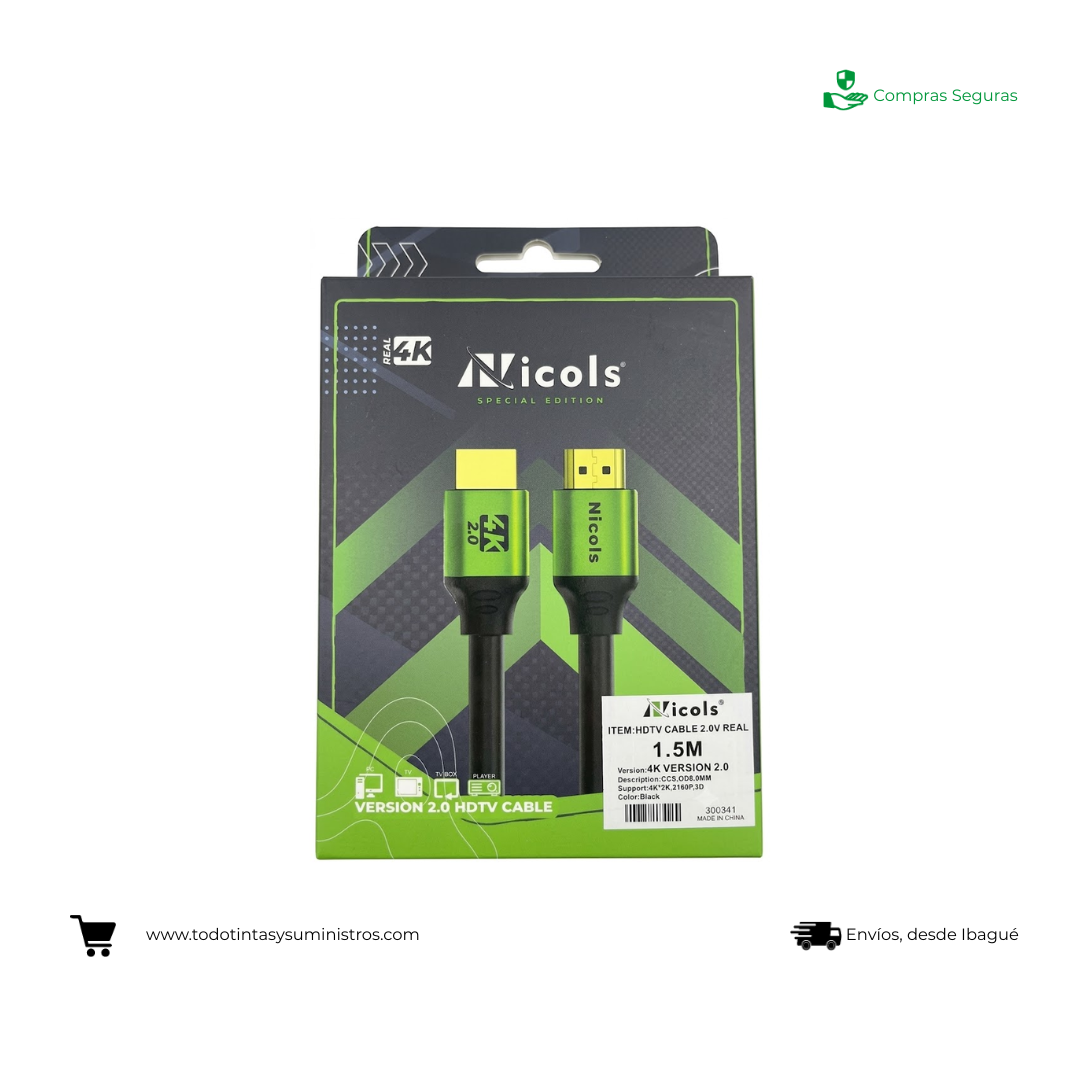 Cable HDTV 2.0 1.5 MTS 4k Nicols