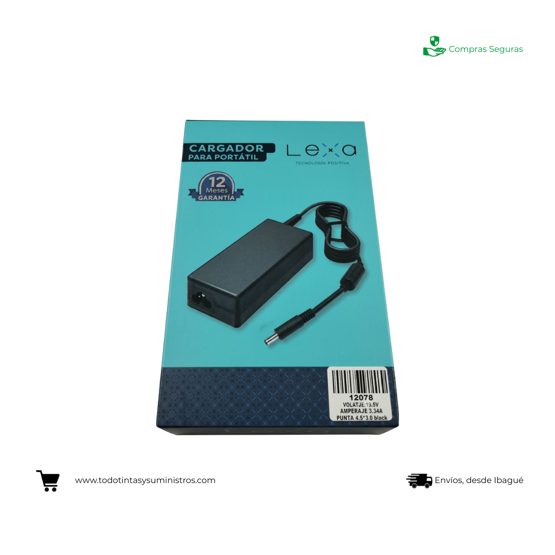 Cargador Dell Punta 4.5 × 3.0 mm (19.5V 3.34A)