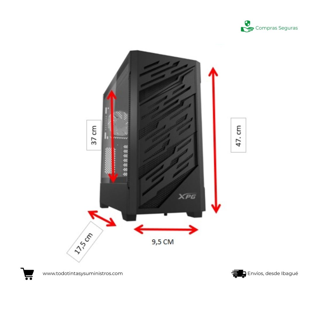 Chasis Xpg Gamer Starker air Negro 4