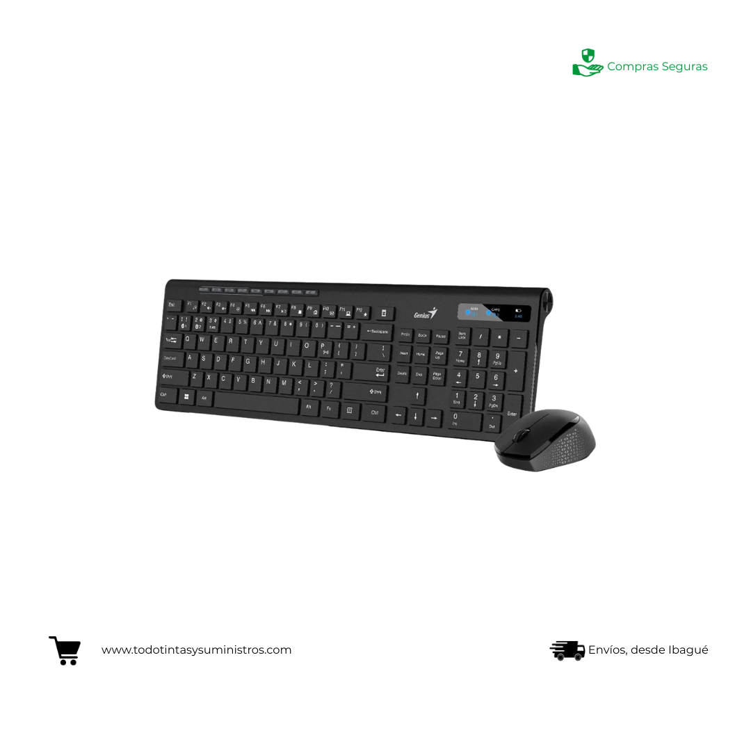 Combo Genius SlimStar 8230 Inalambrico Negro 2