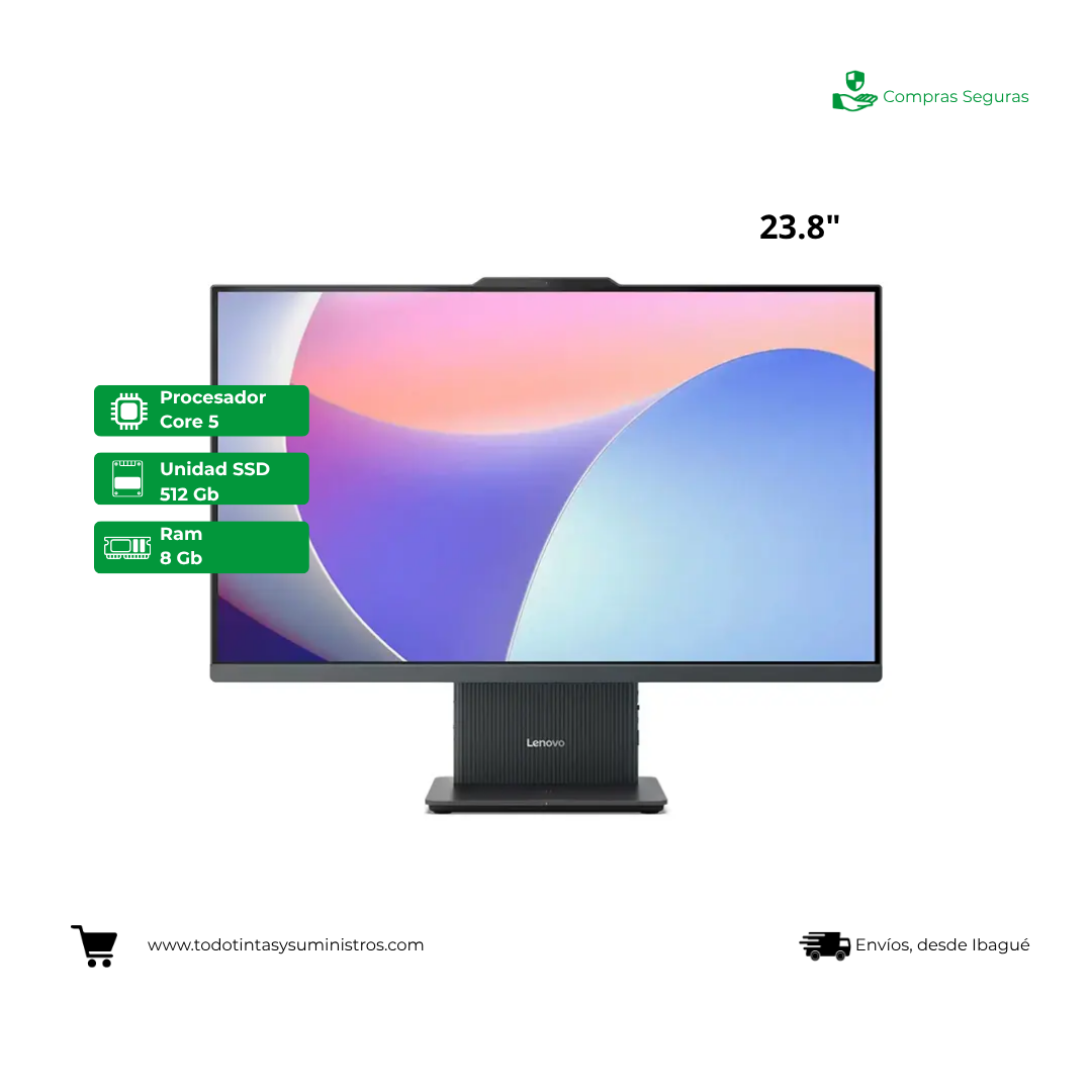 Equipo AIO Lenovo 24IRH9 Core i5 Ram 8GB Ssd512 Led 23.8"
