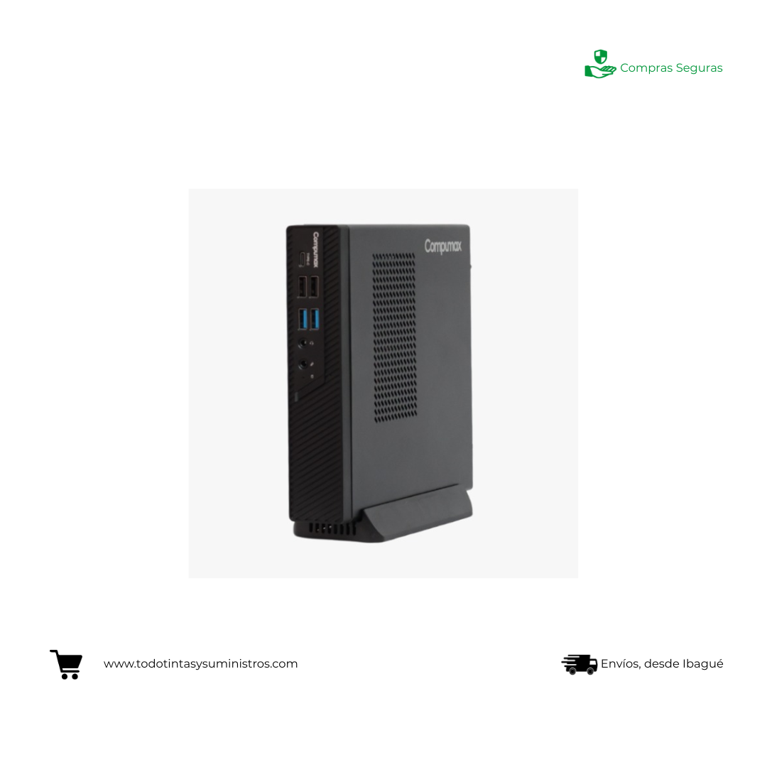 Equipo Compumax Ryzen 5 7430U Ram 8GB Ssd 512GB LED 24" LG Mini PC 2