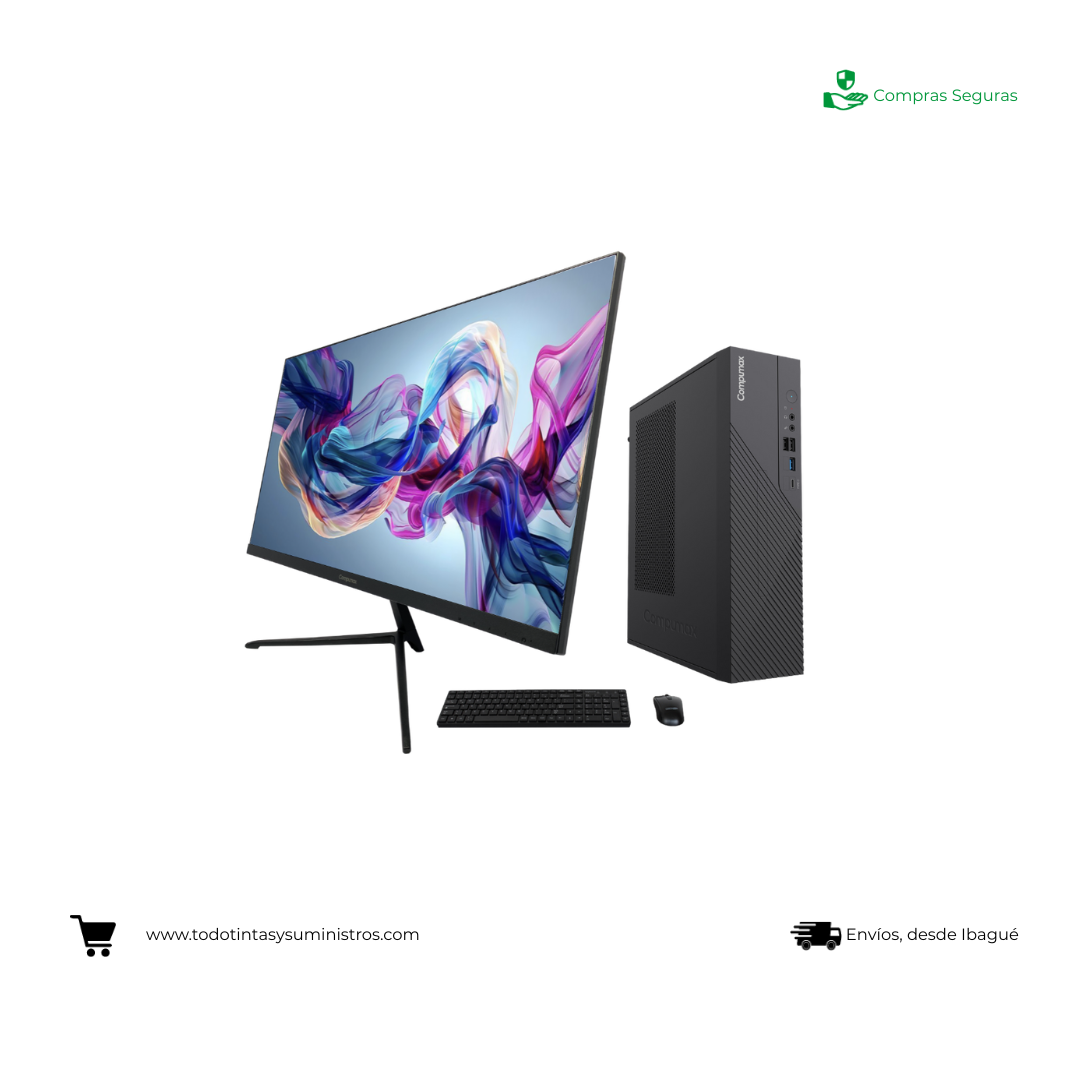 Equipo Compumax Ryzen 7 255 Ram 16 Gb Ssd 500 Gb Led 24" 2