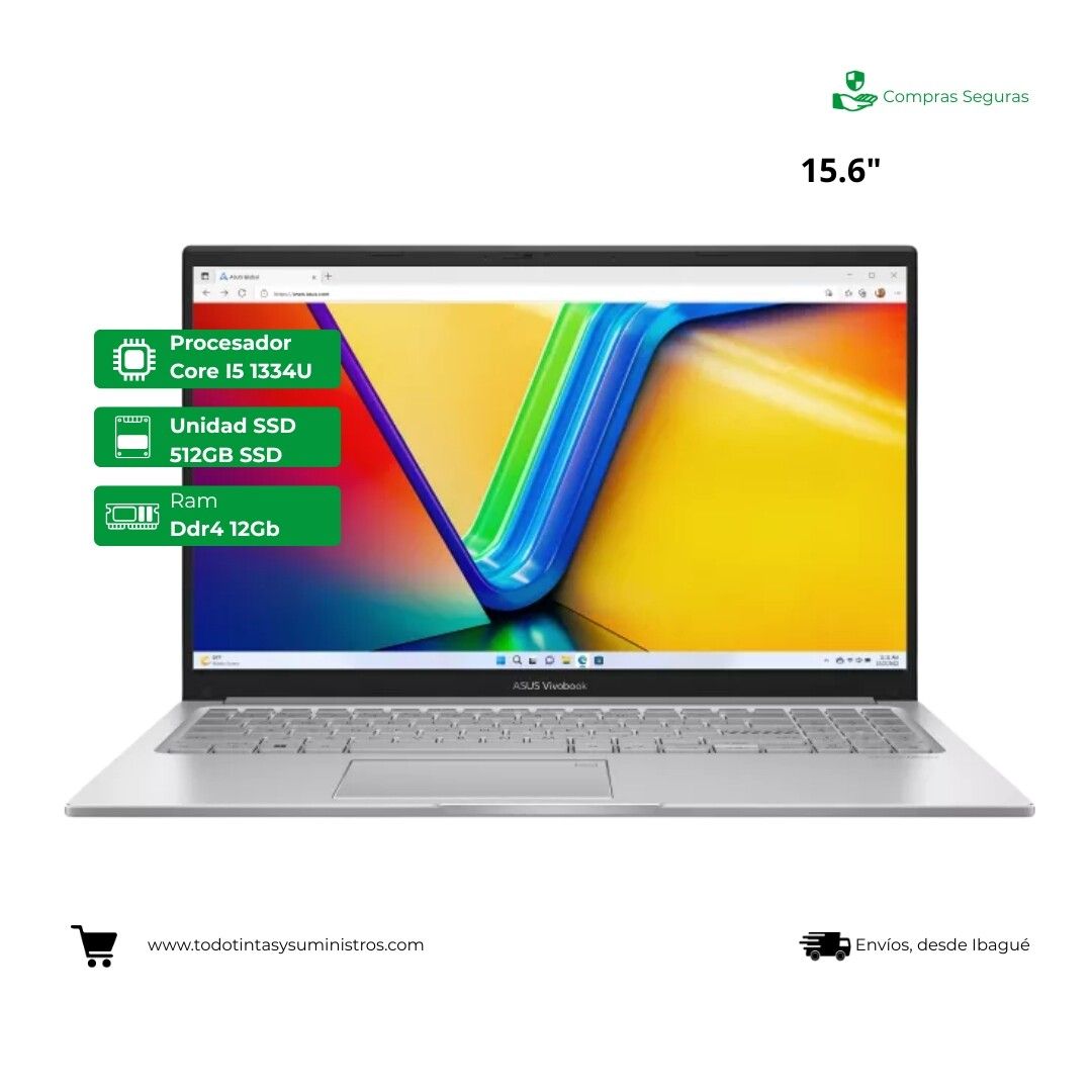 Portátil Asus Vivobook X1504Va Core i5 1334U Ram 12Gb Ssd 512 Gb 15.6"