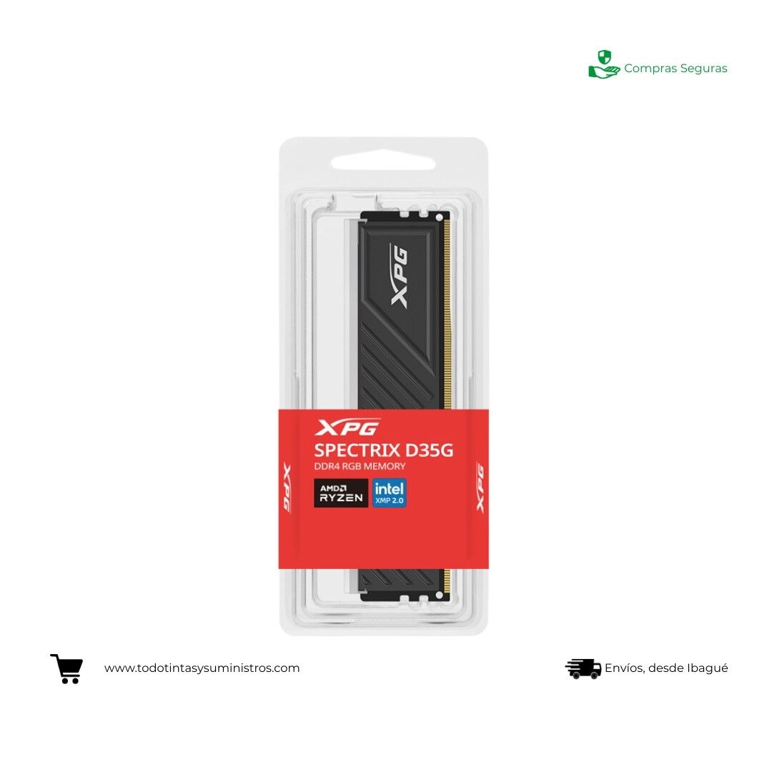 Memoria DDR4  D35G 8Gb 3200 RGB  XPG para Pc