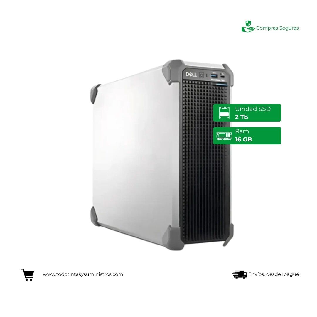 Servidor Dell PowerEdge T160 Intel Xeon 6315P Ram DDR5 16GB  Disco Duro 2TB