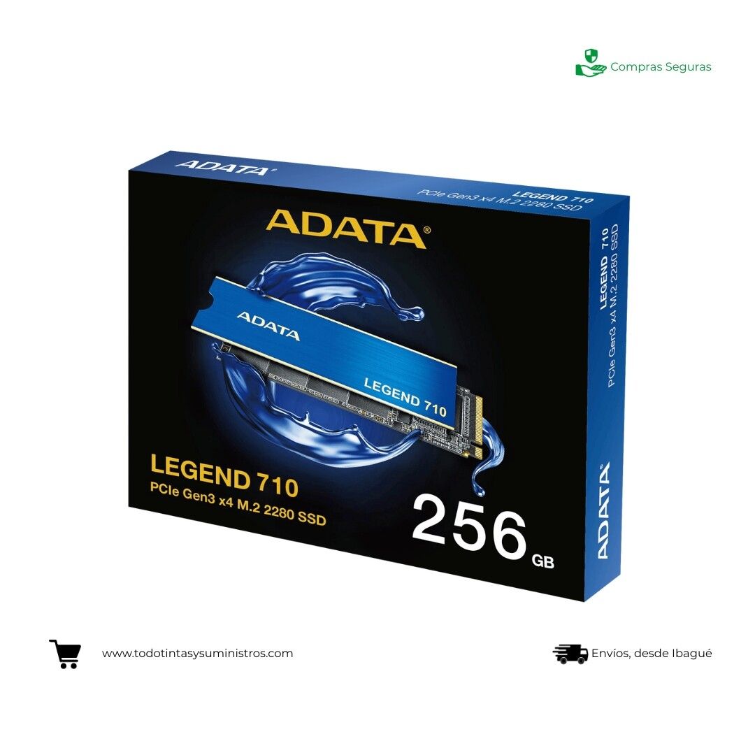 Unidad Solida ADATA Legend 710 M.2 PCIe NVMe de 256 GB