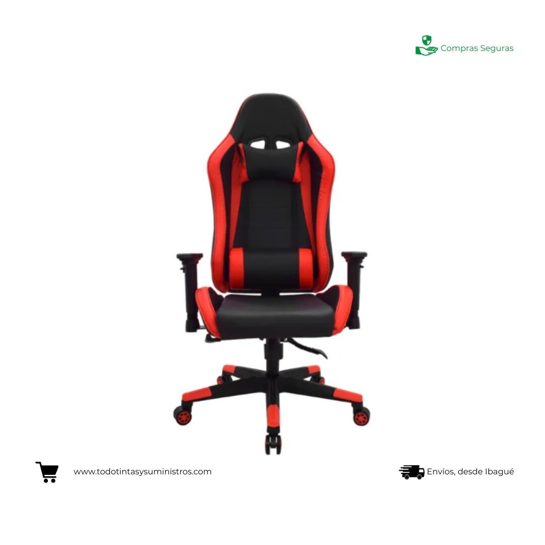 Silla Gamer Leaf Negro - Rojo
