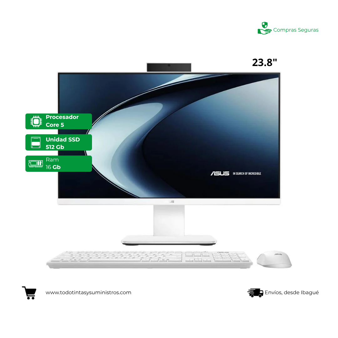 Todo en Uno ASUS V440VAK-210H Core 5 Ram 16GB SSD 512GB  23.8"
