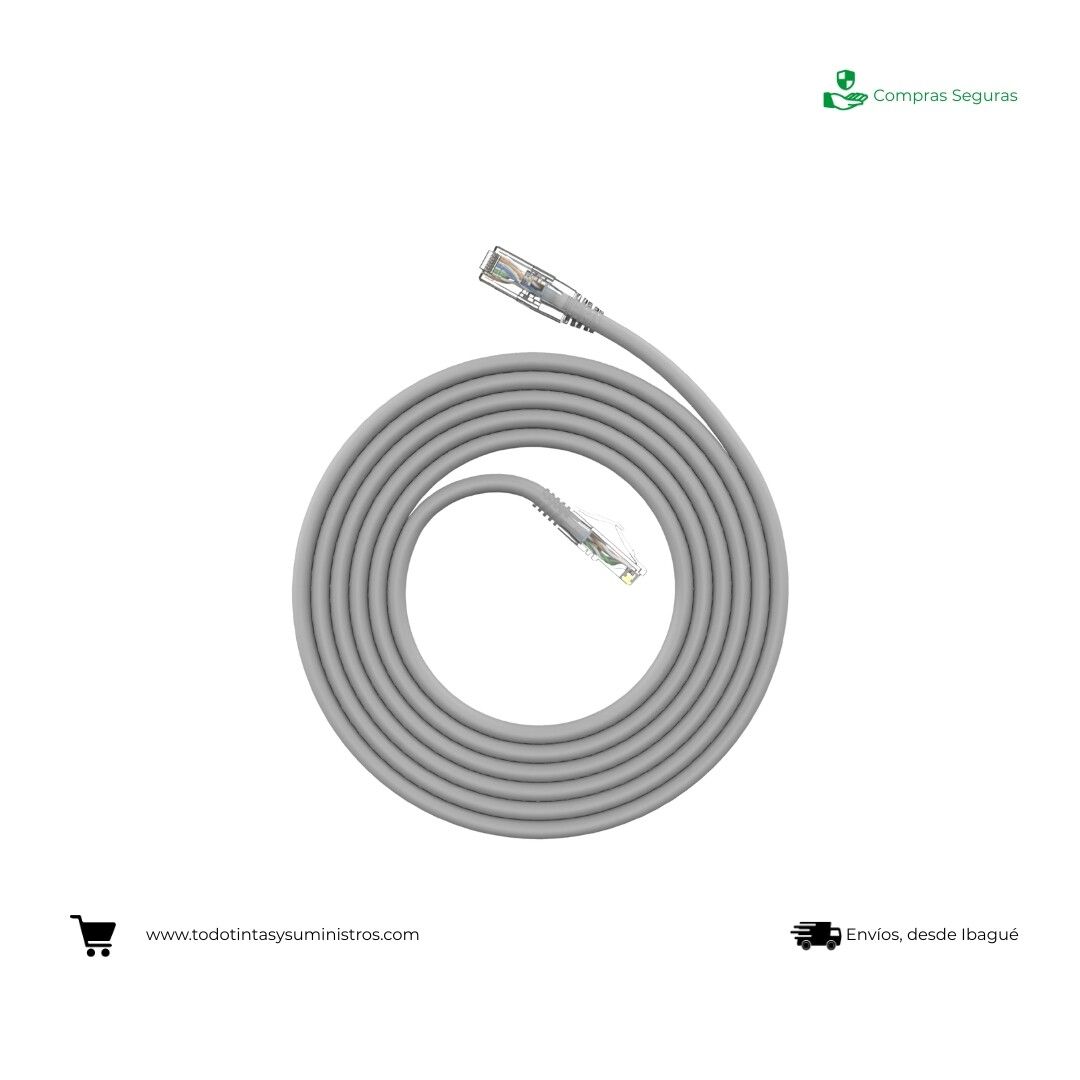 Patch Cord Hikvision Cat 6A Gris 3 Metros