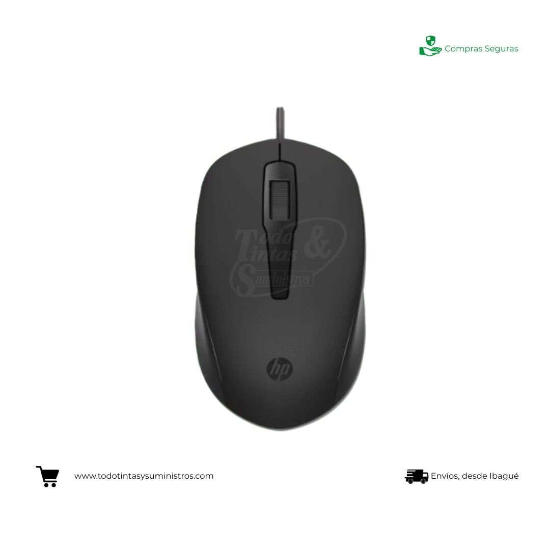Mouse  HP 150 alámbrico Negro