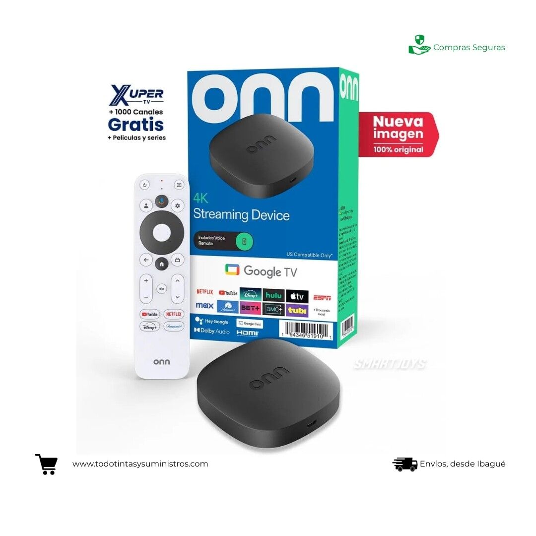 Google TV Box 4K con control Remoto  Convertidor a Smart TV Streaming