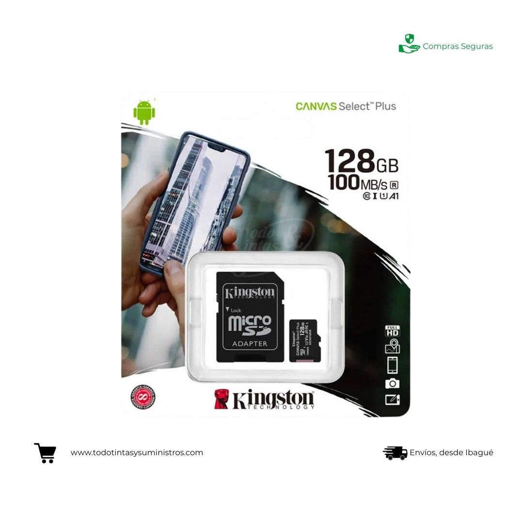 Tarjeta Micro SD Kingston 128GB Clase 10
