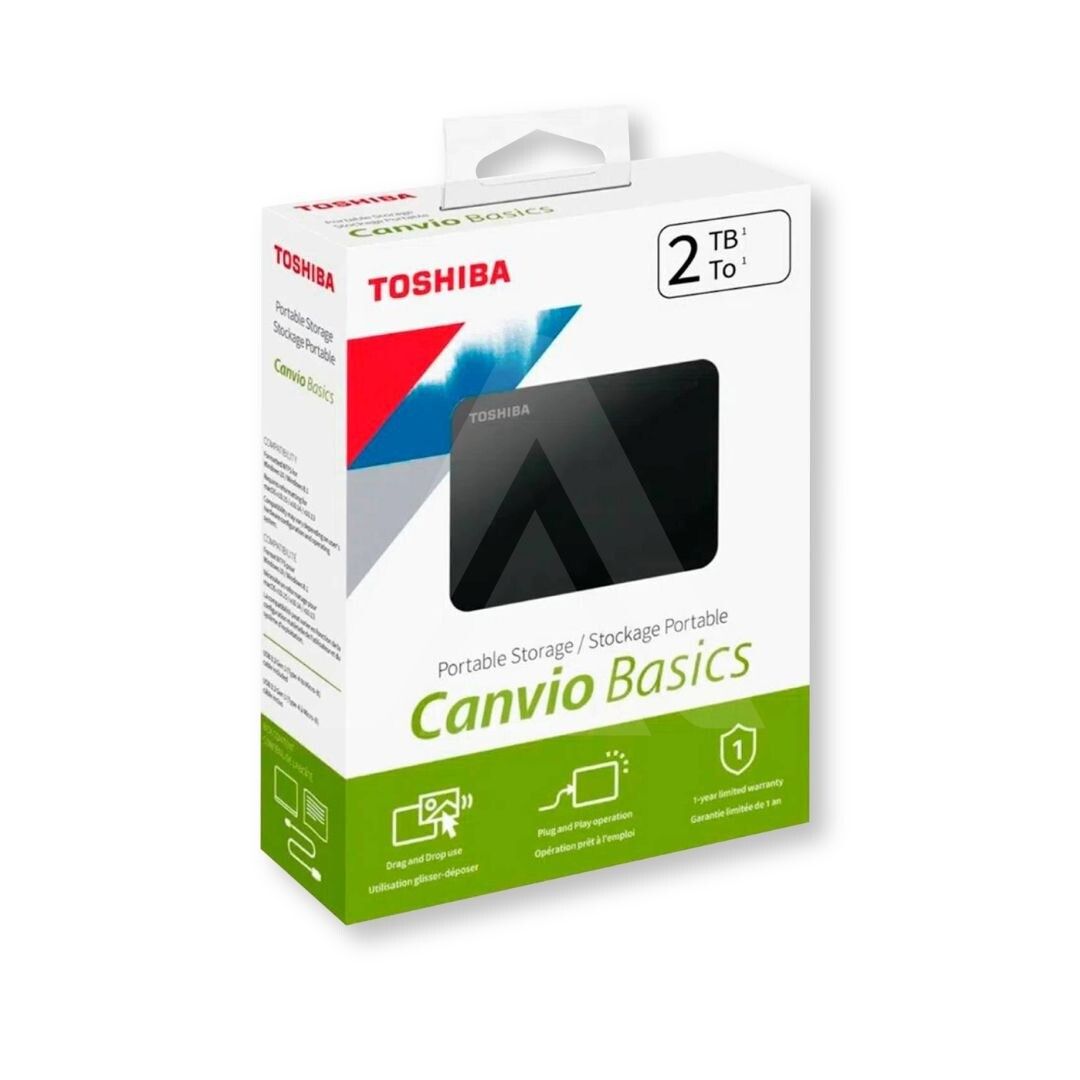 Disco Duro Toshiba 2TB Externo Canvio  Basics 3.0