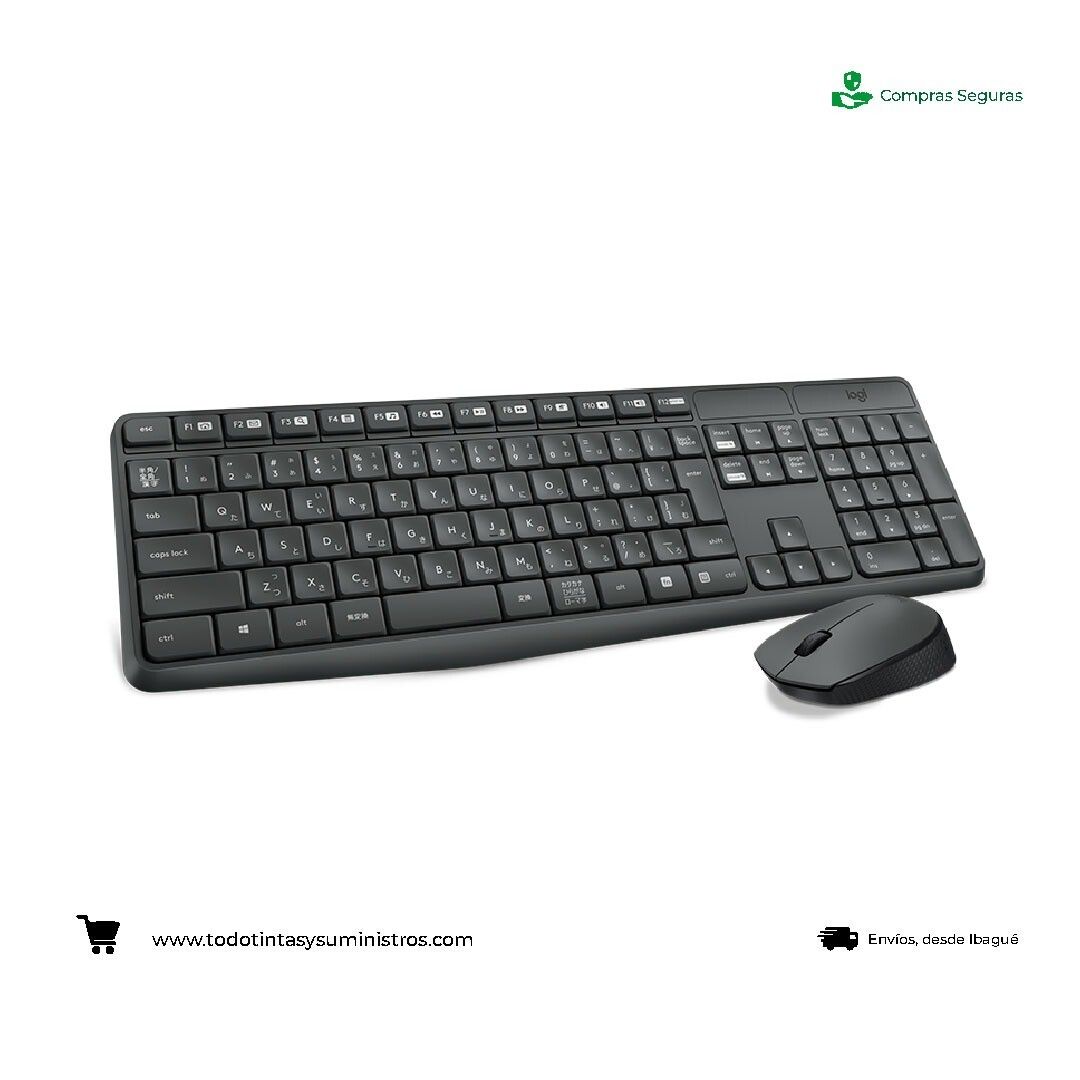 Combo Logitech MK235 Inalámbrico teclado y mouse negro 2