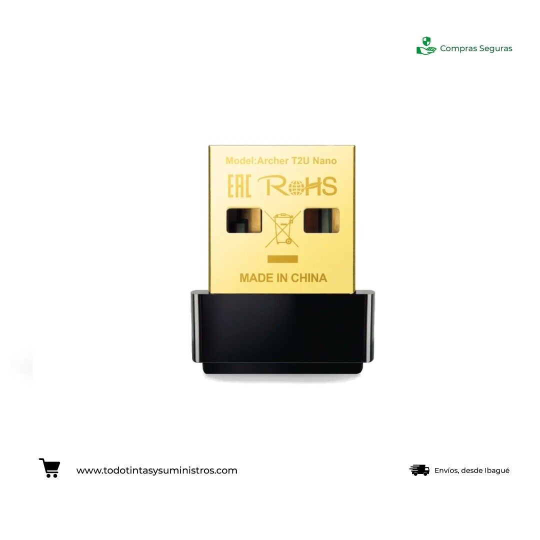 Adaptador inalámbrico de red TP LINK Archer T2U Nano Ac600 Wifi 2
