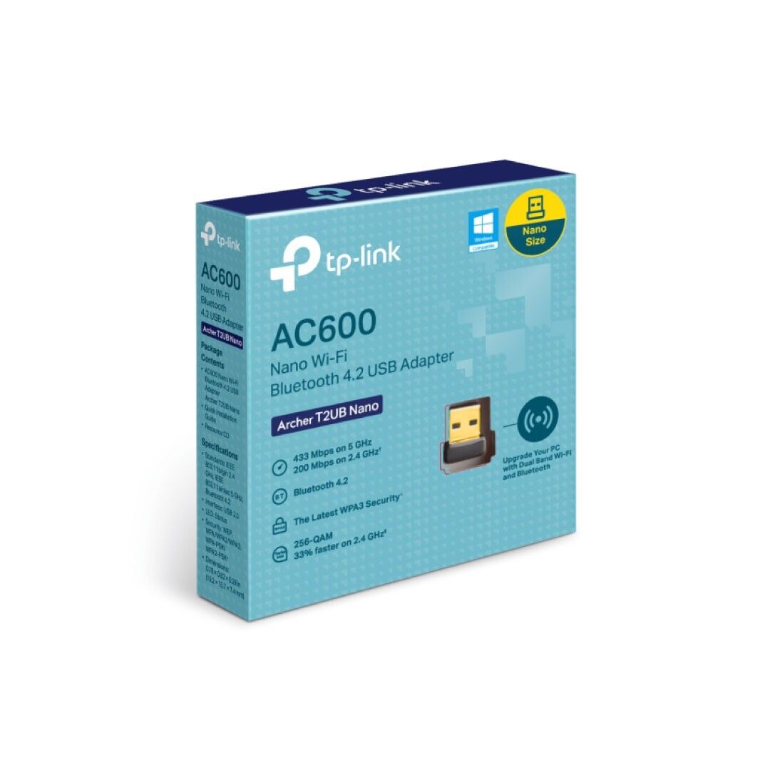 Adaptador TP Link Archer T2UB USB AC600 Nano Wi-Fi Bluetooth 4.2