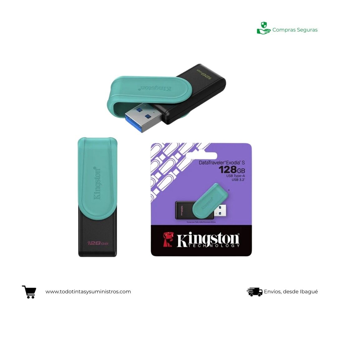 Memoria USB Exodia 128Gb tipo A Kingston 2