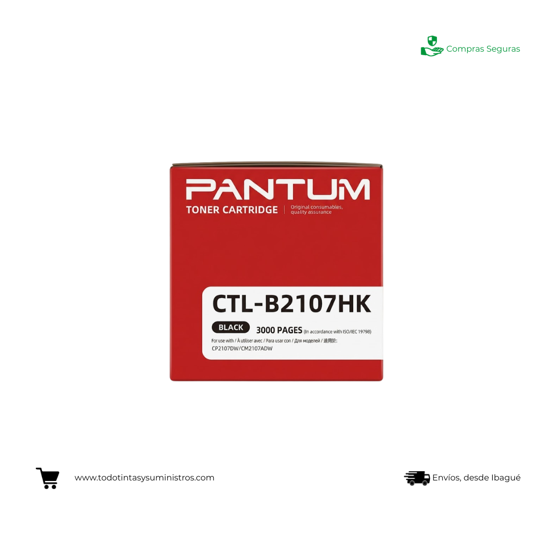 Tóner Pantum Original B2107 Negro