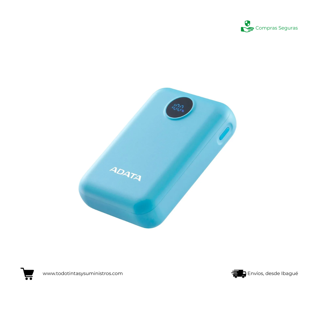 Power Bank Adata C100 con Pantalla Digital USB-C Azul (10.000 Mah) 3