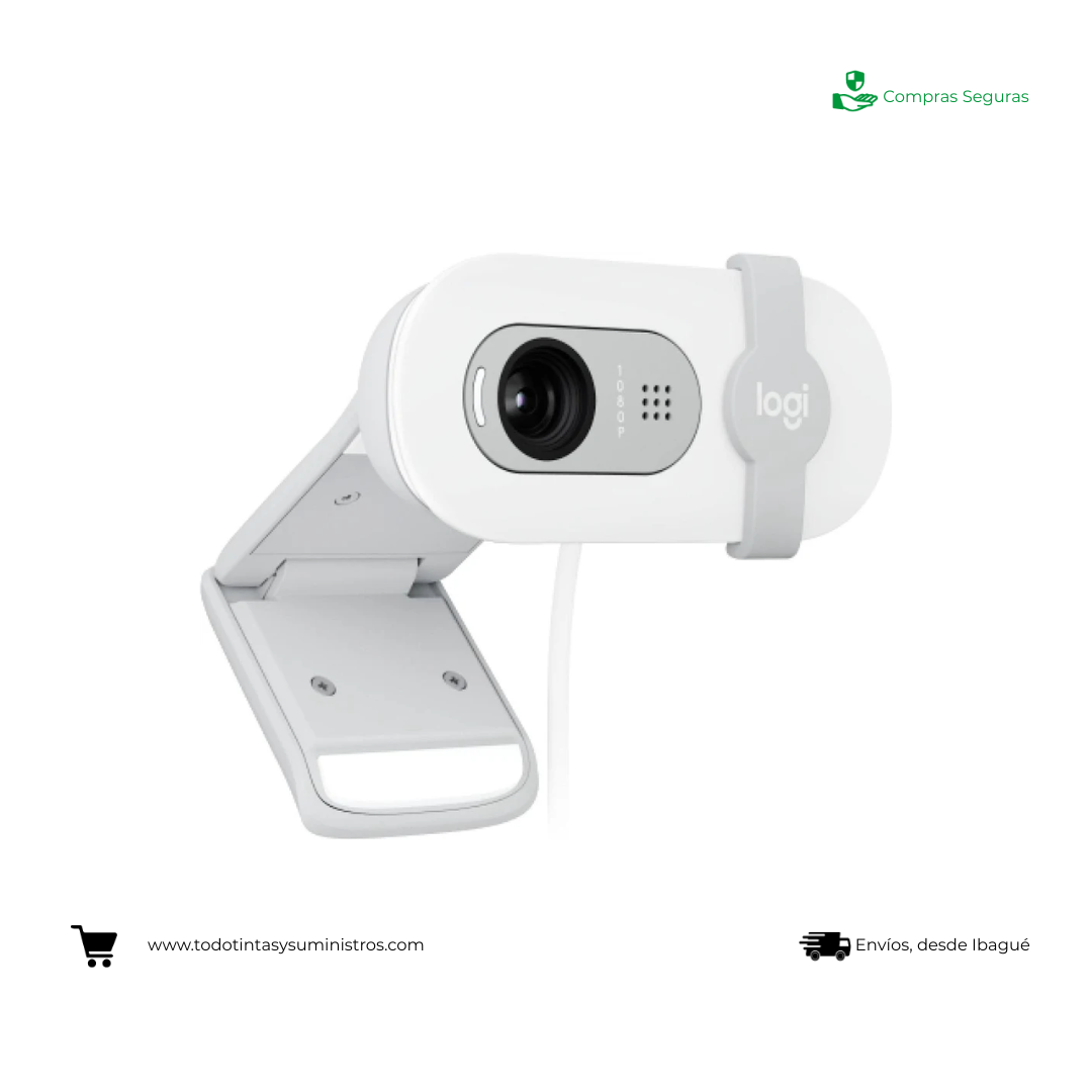Cámara Web Logitech Brio 100 White Full HD 1080p 3
