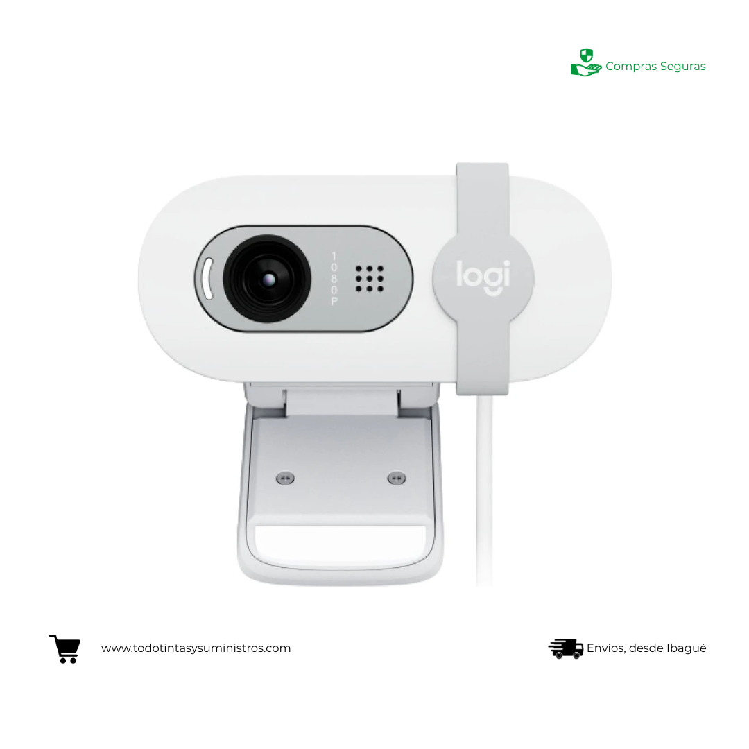 Cámara Web Logitech Brio 100 White Full HD 1080p