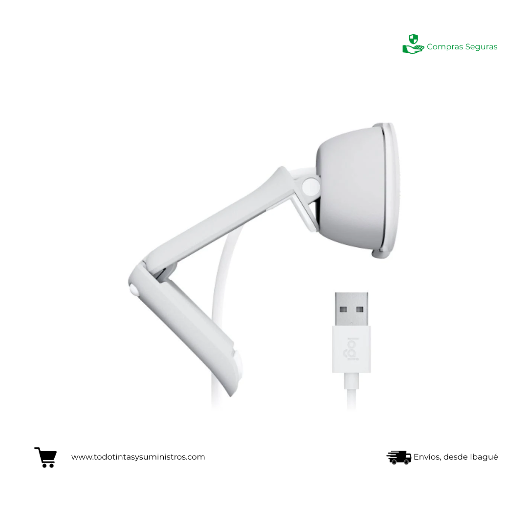 Cámara Web Logitech Brio 100 White Full HD 1080p 2
