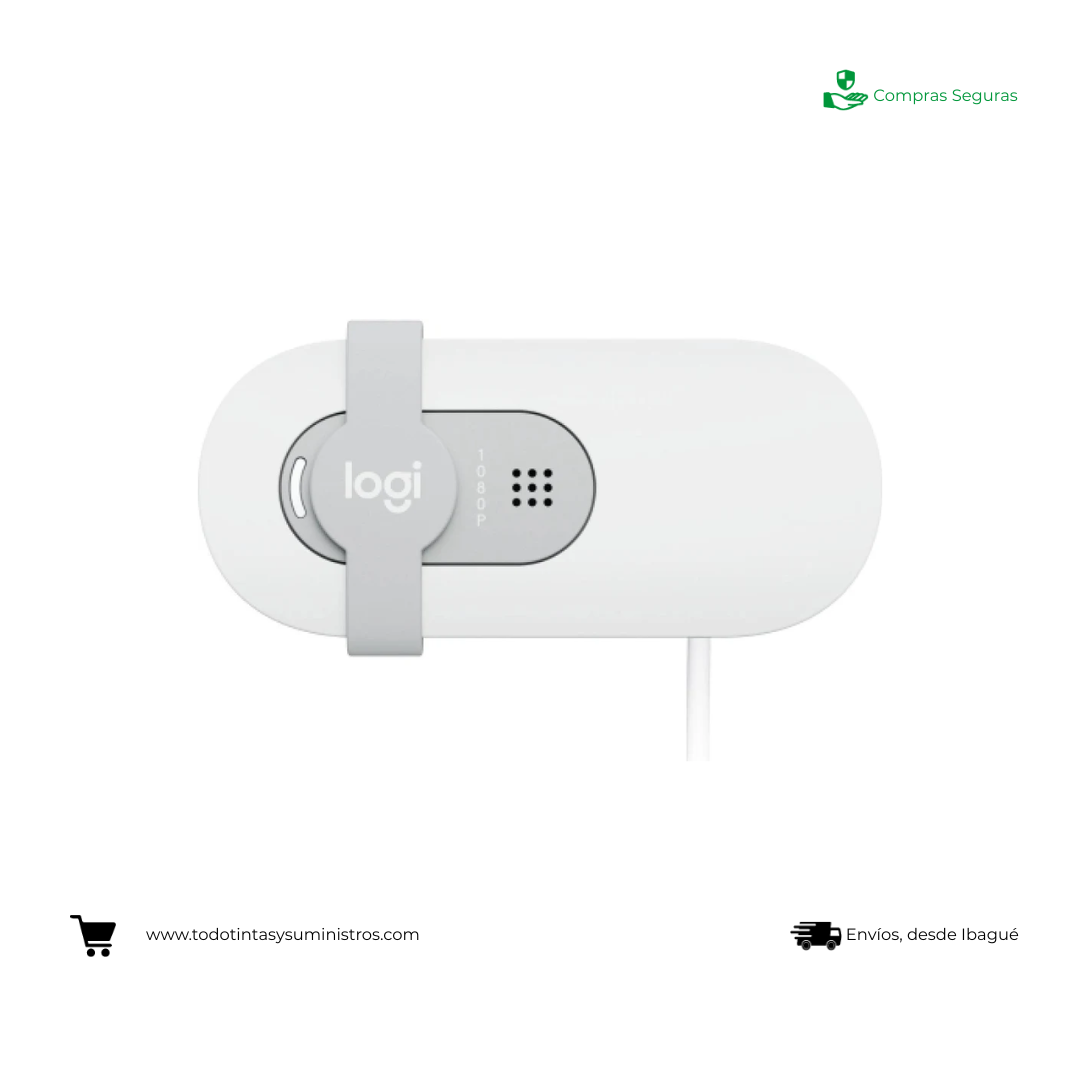 Cámara Web Logitech Brio 100 White Full HD 1080p 5
