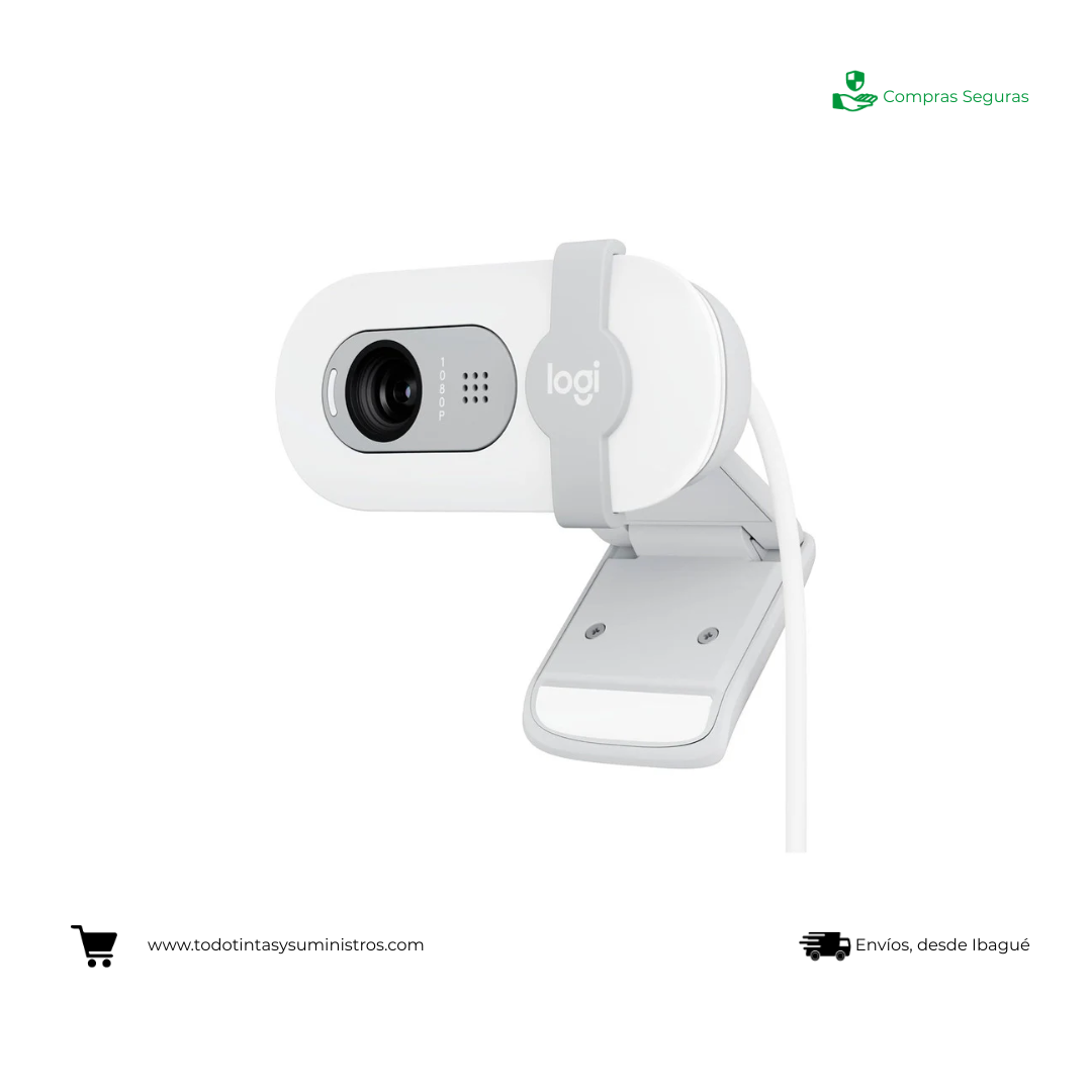 Cámara Web Logitech Brio 100 White Full HD 1080p 4