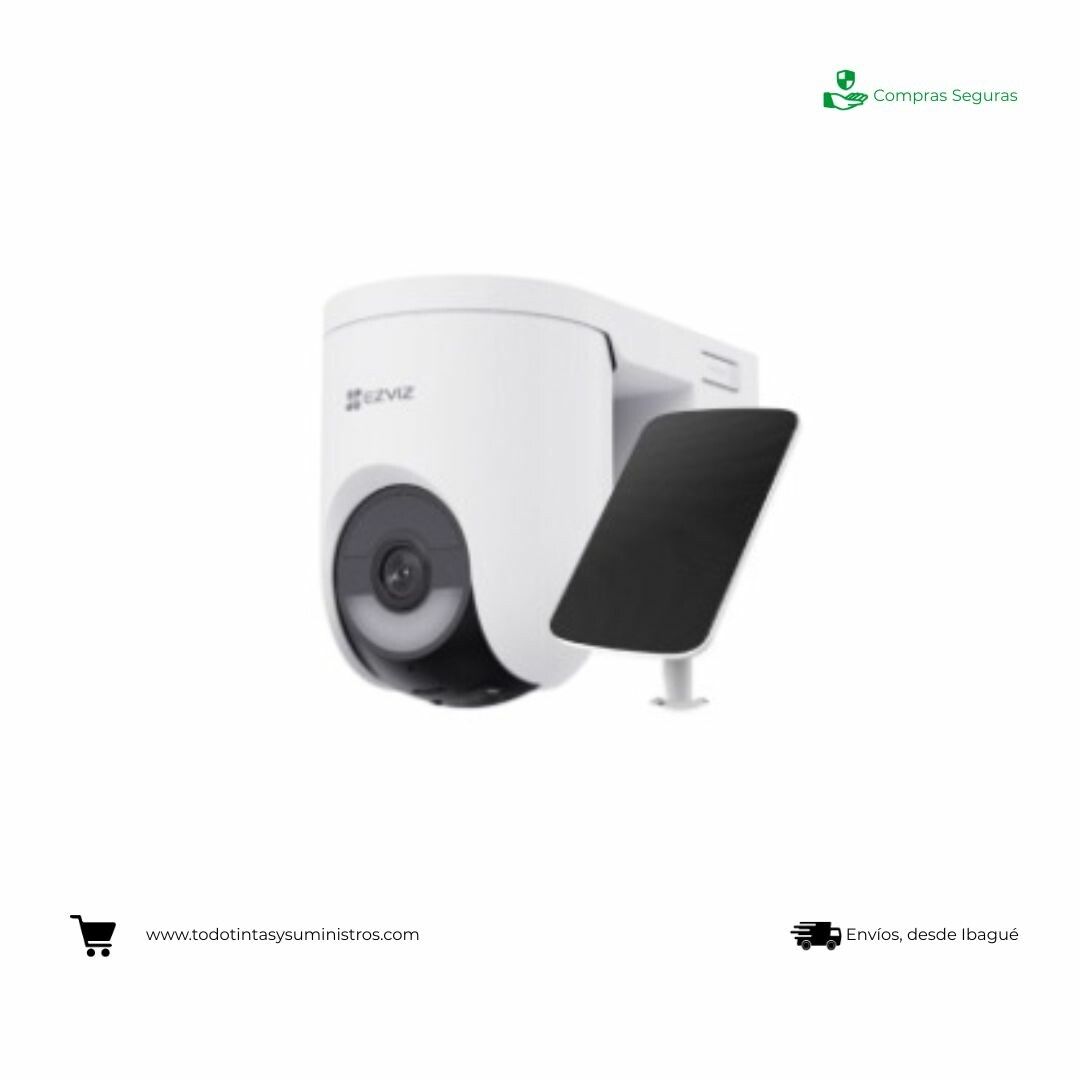 Cámara EZVIZ HB8C 4G Wi-Fi 4MP con Batería Recargable + Kit Solar USB Tipo C