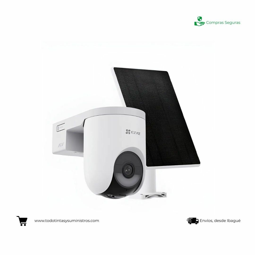 Cámara EZVIZ HB8 Wi-Fi con Batería Recargable + Kit Panel Solar 2