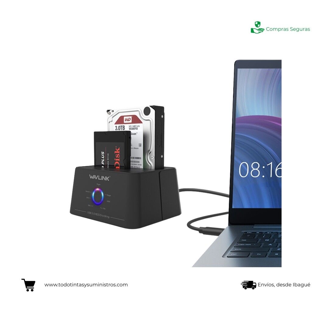 Docking Station Wavlink WL-ST334U usb 3.0 dual bay sata 2