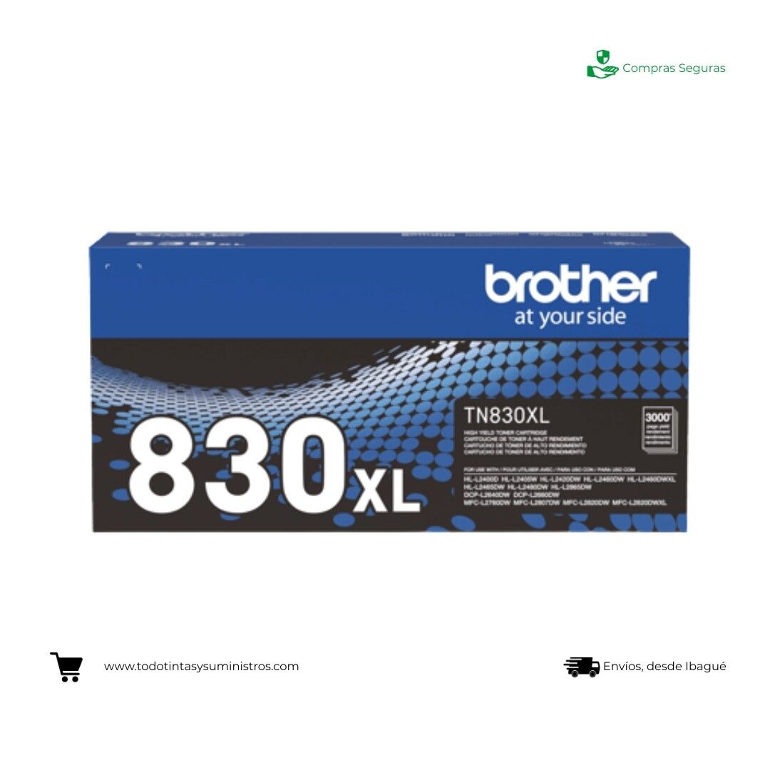 Tóner Brother TN‑830XL Negro (3.000 páginas) 2