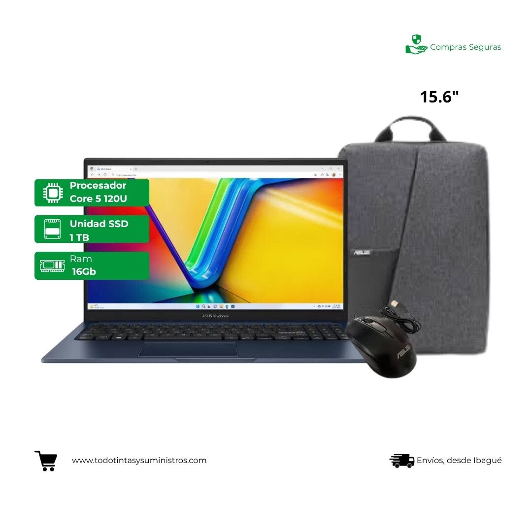 Portatil Asus X1504V 15.6" Intel Ci5 Ram 16GB Unidad Solida 1 Tb