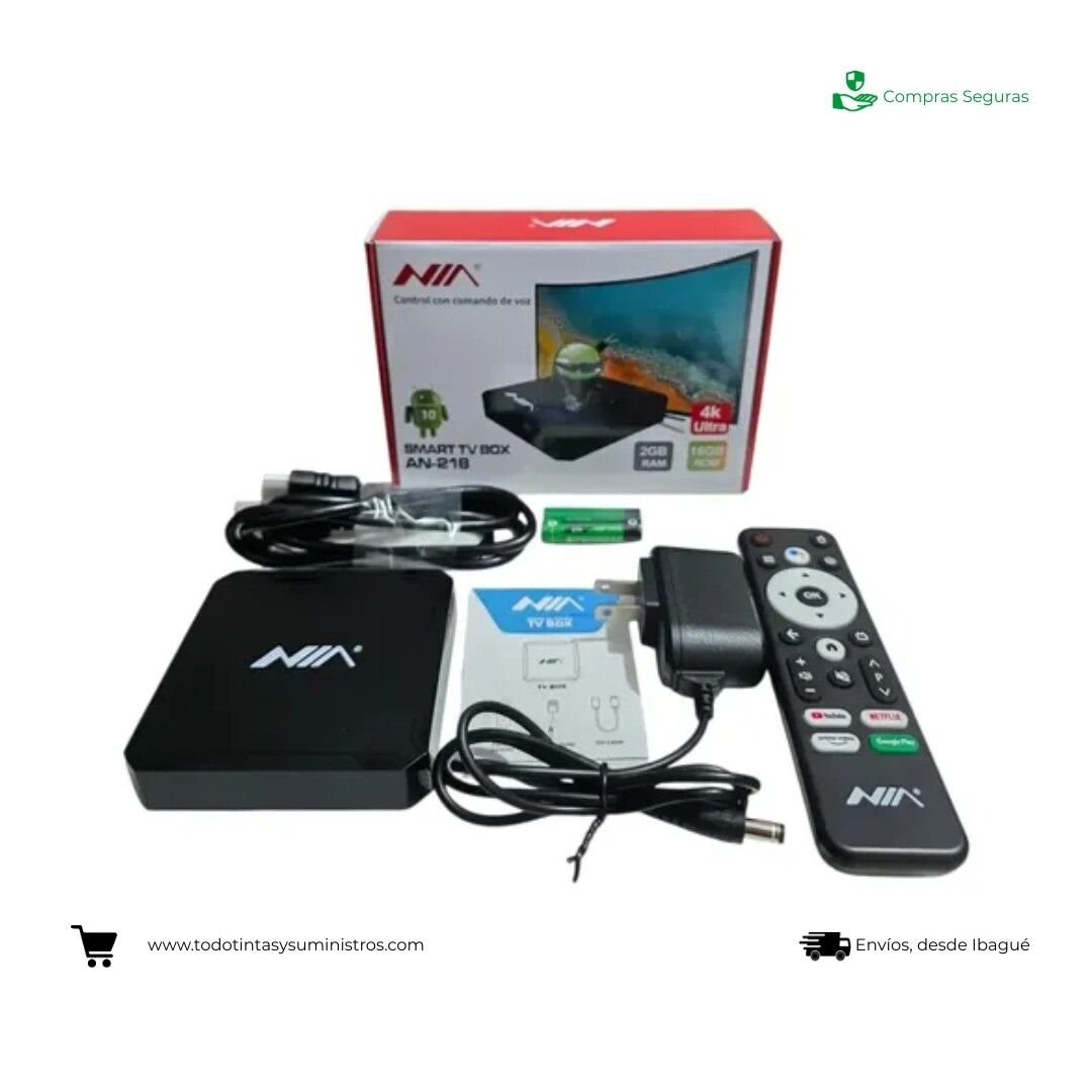 NIA Smart TV Box AN-218 4K Ultra HD – 2GB RAM y 16GB ROM