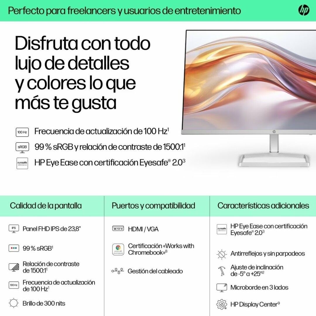 Monitor HP serie 5 524sf 23.8" FHD Ultradelgado 4